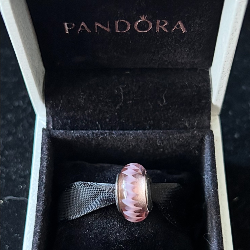 Authentic Pandora Pink Murano Bead